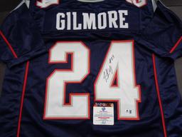 Stephon Gilmore New England Patriots Autographed Custom Blue Jersey w/GA coa