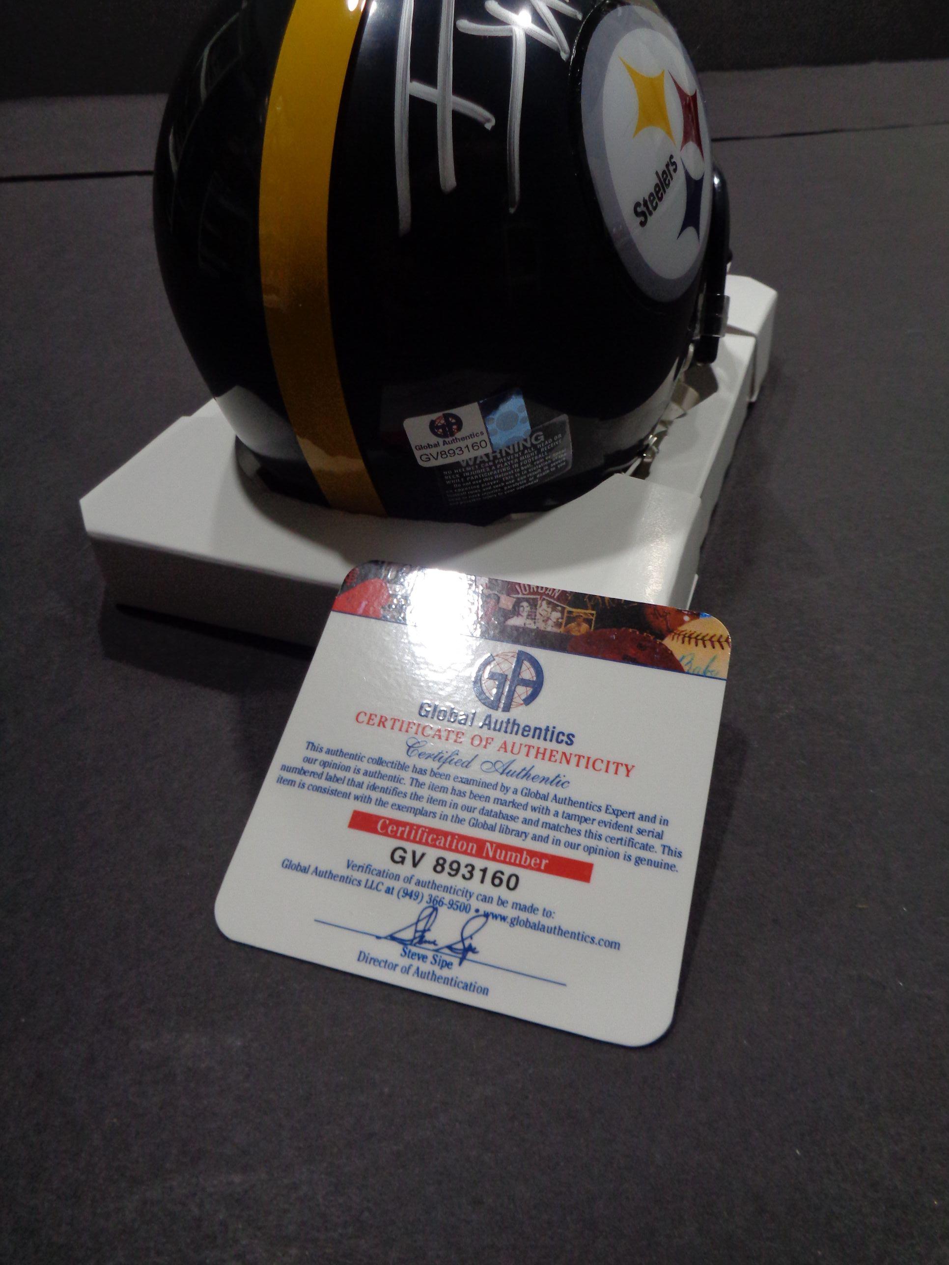 T.J. Watt Pittsburgh Steelers Autographed Riddell Mini Helmet w/GA coa