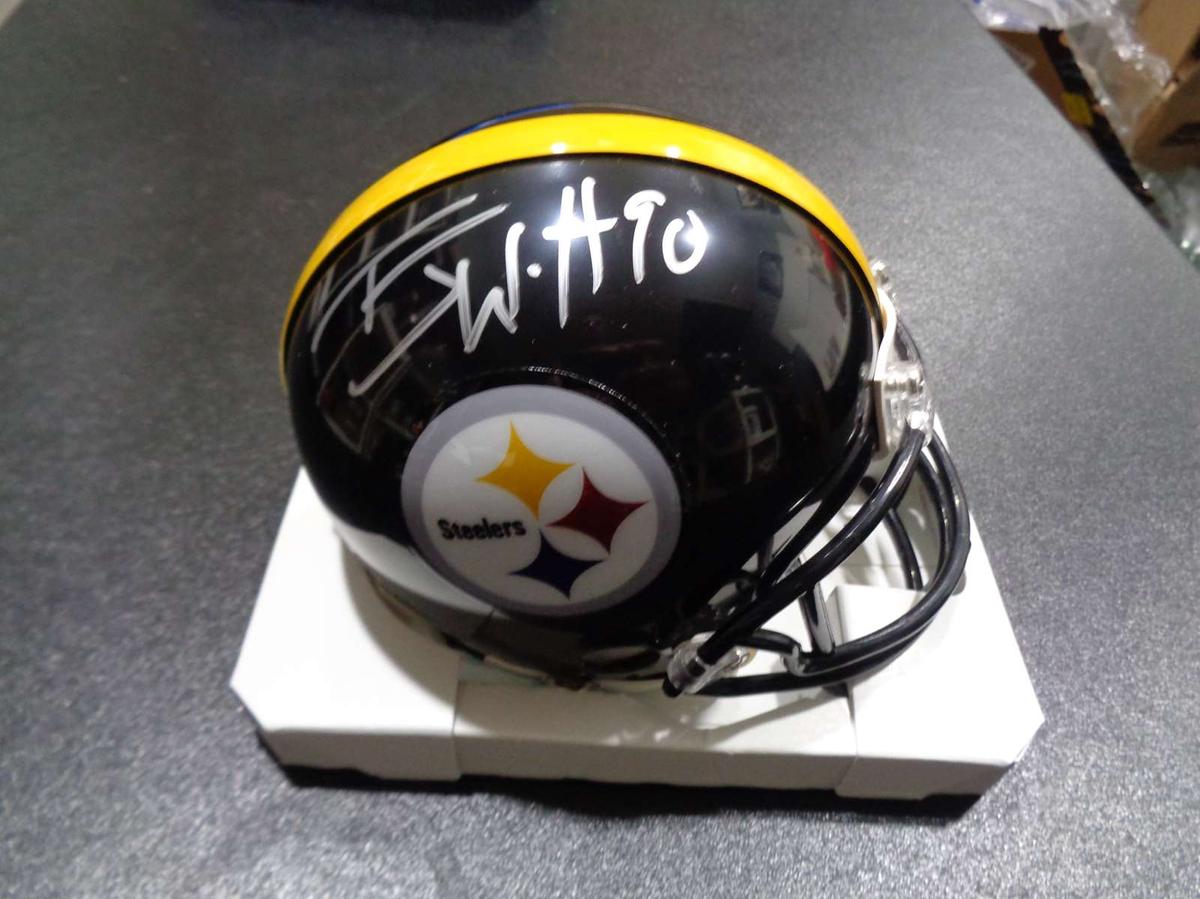 T.J. Watt Pittsburgh Steelers Autographed Riddell Mini Helmet w/GA coa