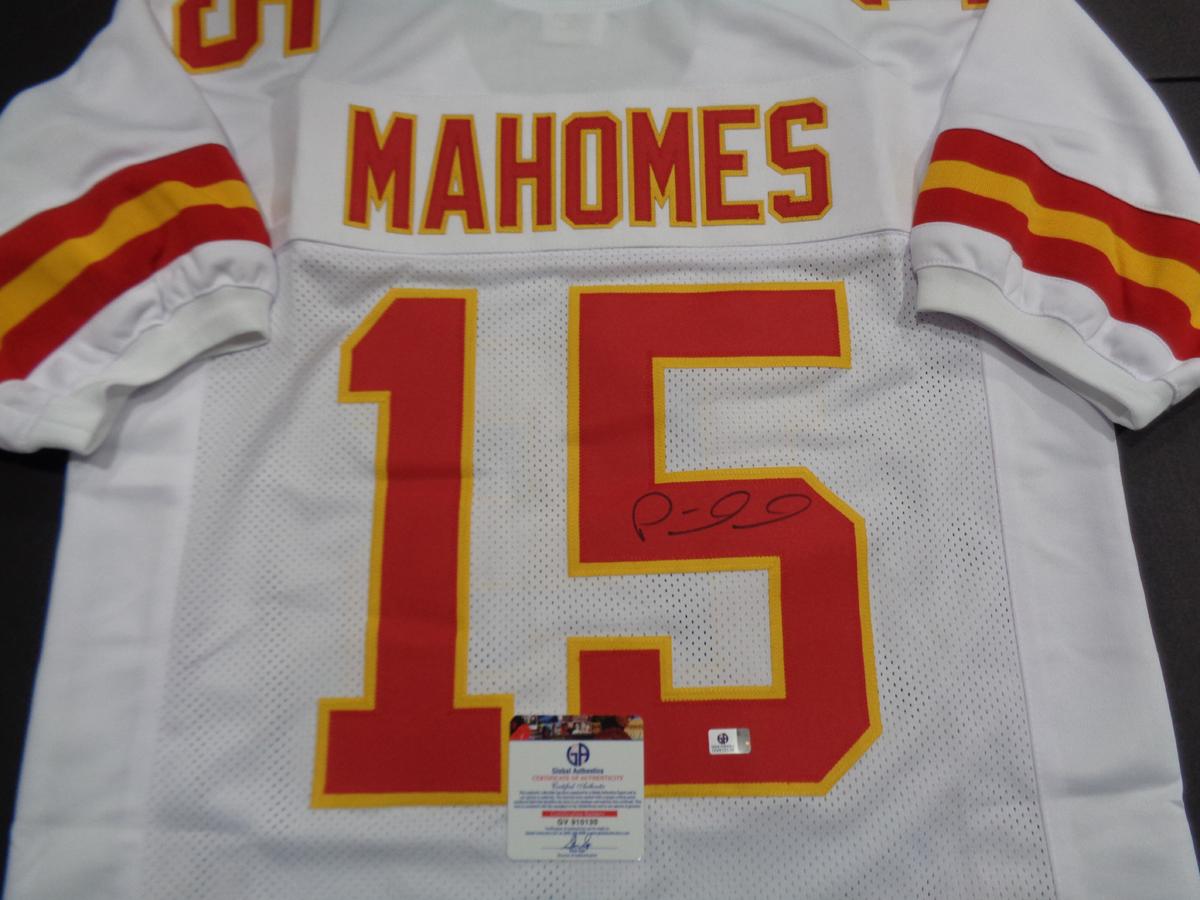 Patrick Mahomes Kansas City Chiefs Autographed Custom White Style Jersey w/GA coa