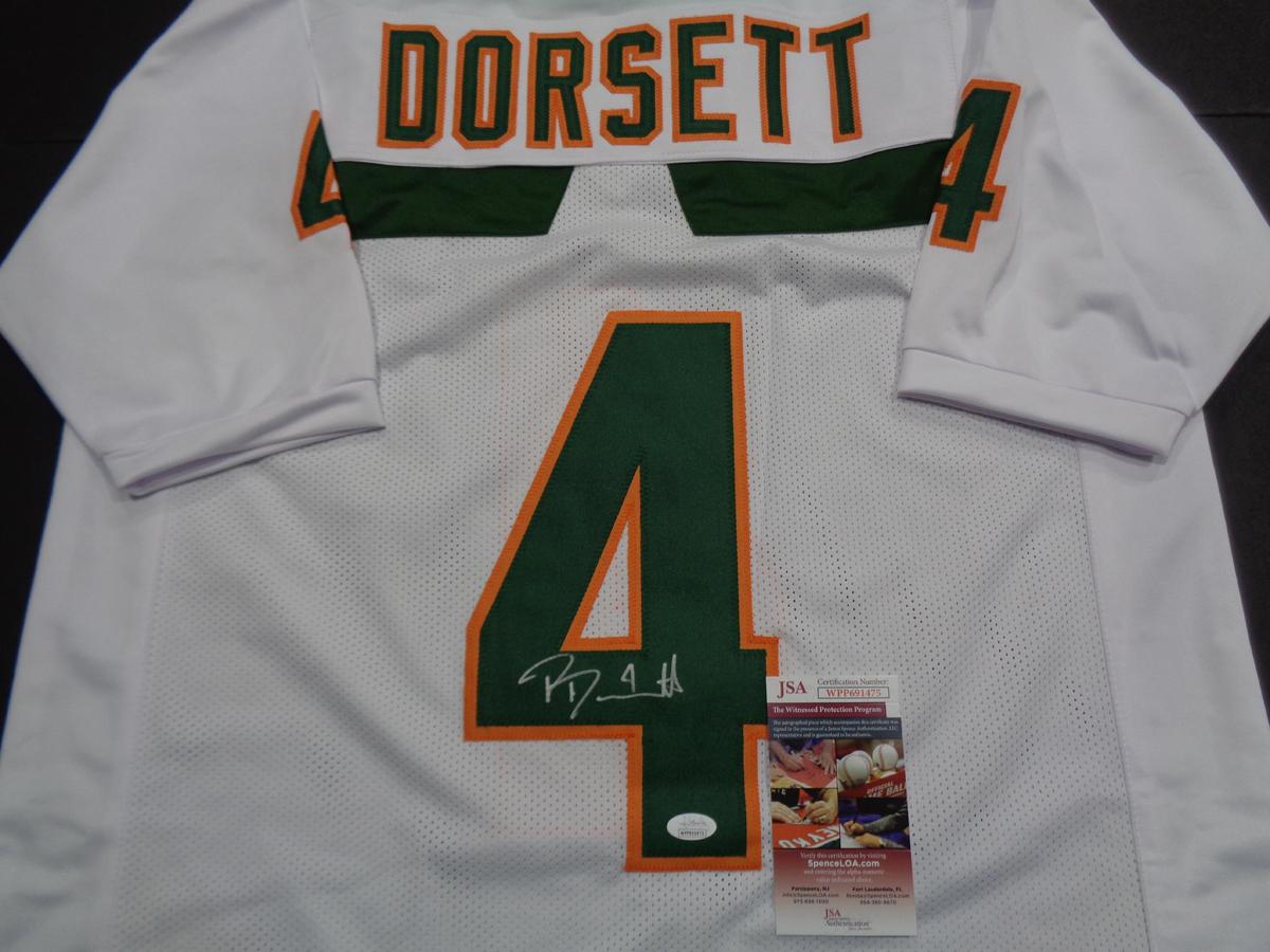 Phillip Dorsett Miami Hurricane Autographed Custom White Jersey w/JSA W & Full Time coa