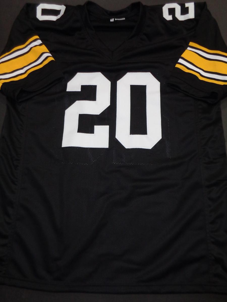 Rocky Bleier Pittsburgh Steelers Autographed Custom Black Football Style Jersey w/TSE coa