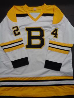 Terry O'Reilly Boston Bruins Autographed Custom Road White Hockey Style Jersey w/JSA W coa