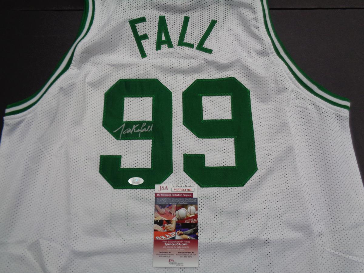 Tacko Fall Boston Celtics Autographed Custom White Basketball Style Jersey w/JSA W coa