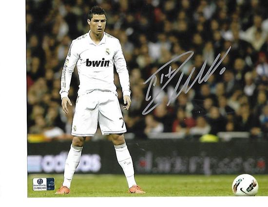 Christiano Ronaldo Real Madrid CF Autographed 8x10 Stare Photo w/GA coa