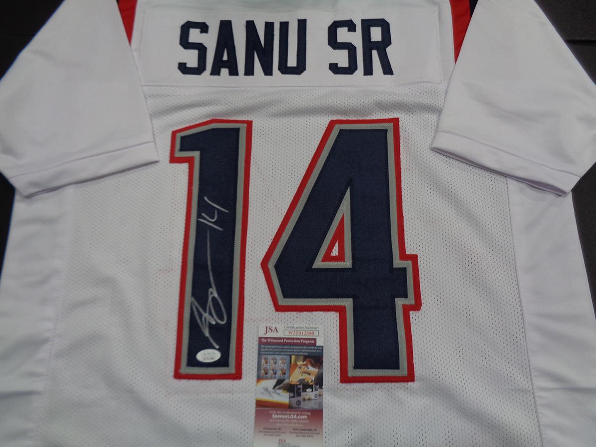 Mohamed Sanu Sr. New England Patriots Autographed Custom 2020 White Style Jersey w/JSA W coa