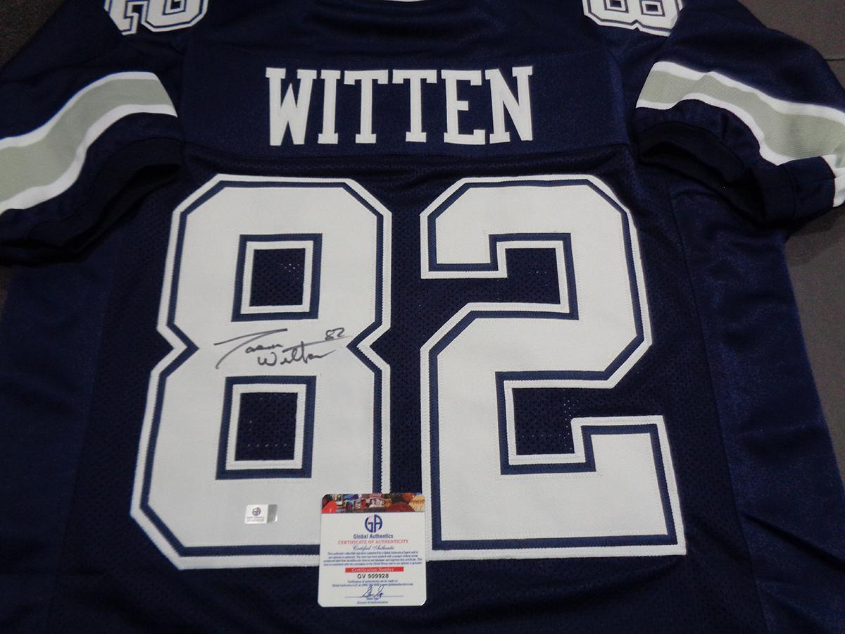 Jason Witten Dallas Cowboys Autographed Custom Blue Football Style Jersey w/GA coa