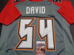 Lavonte David Tampa Bay Buccaneers Autographed Custom Pewter Football Style Jersey w/GA coa