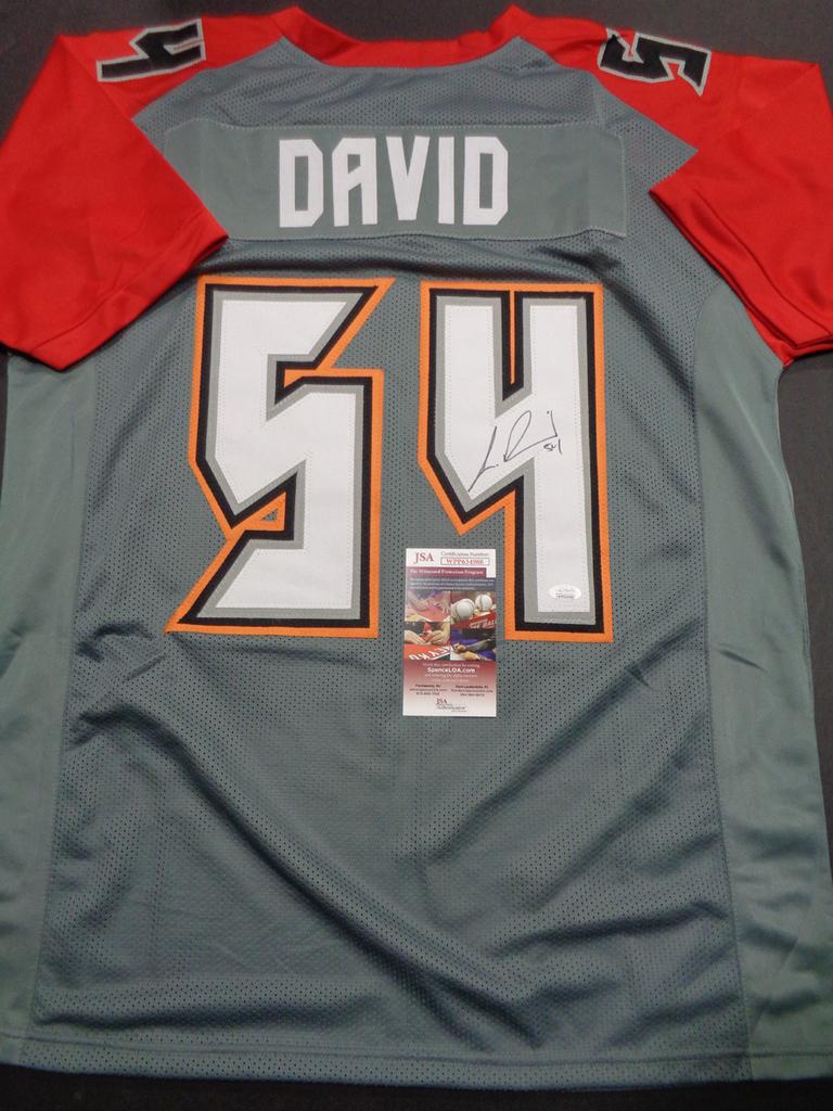 Lavonte David Tampa Bay Buccaneers Autographed Custom Pewter Football Style Jersey w/GA coa