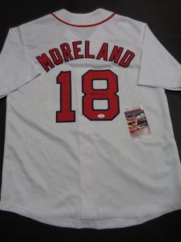 Mitch Moreland Boston Red Sox Autographed Custom White Baseball Style Jersey w/JSA W coa