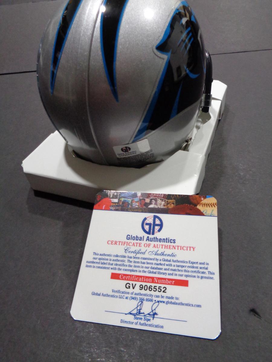 Christian McCaffery Carolina Panthers Autographed Riddell Mini Helmet w/GA coa