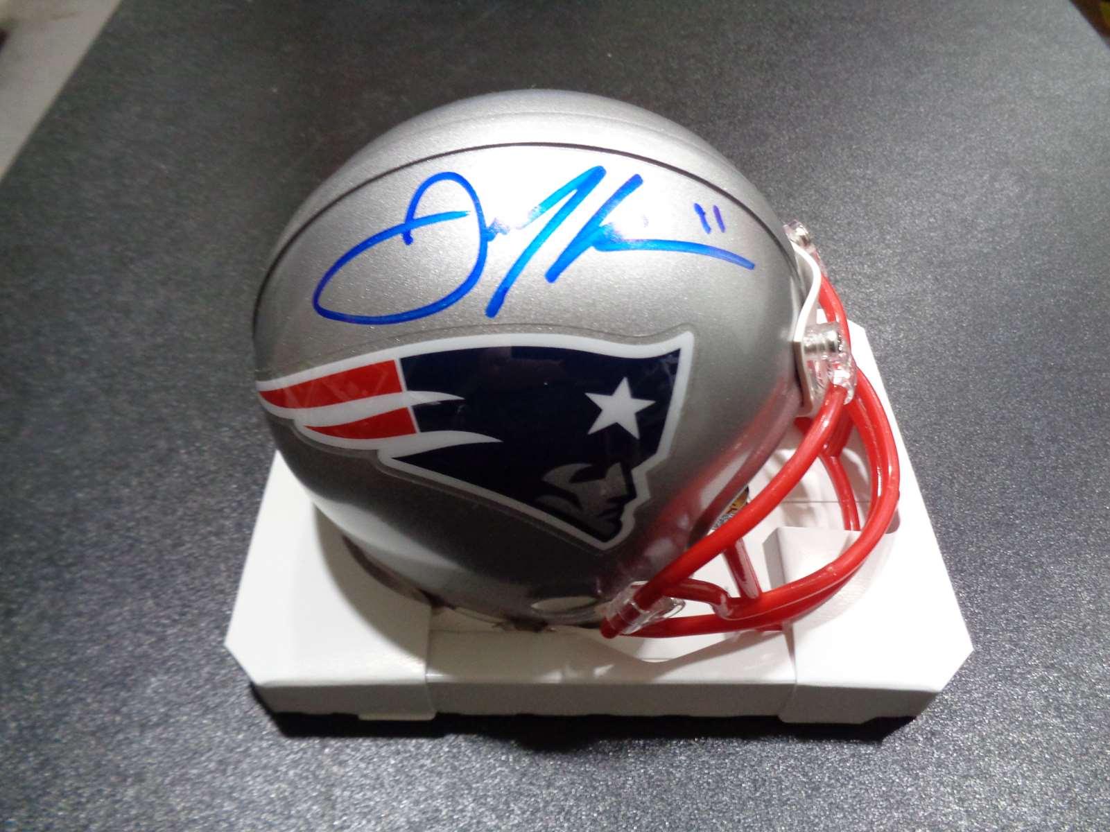 Julian Edelman New England Patriots Autographed Riddell Mini Helmet w/GA coa