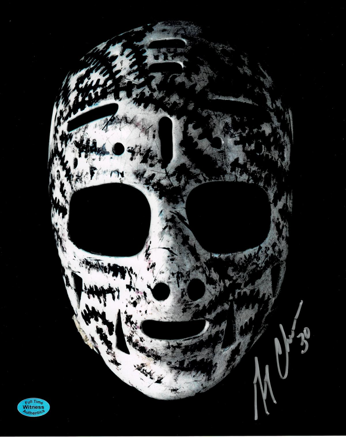 Gerry Cheevers Boston Bruins Autographed 8x10 The Mask Photo w/Full Time coa