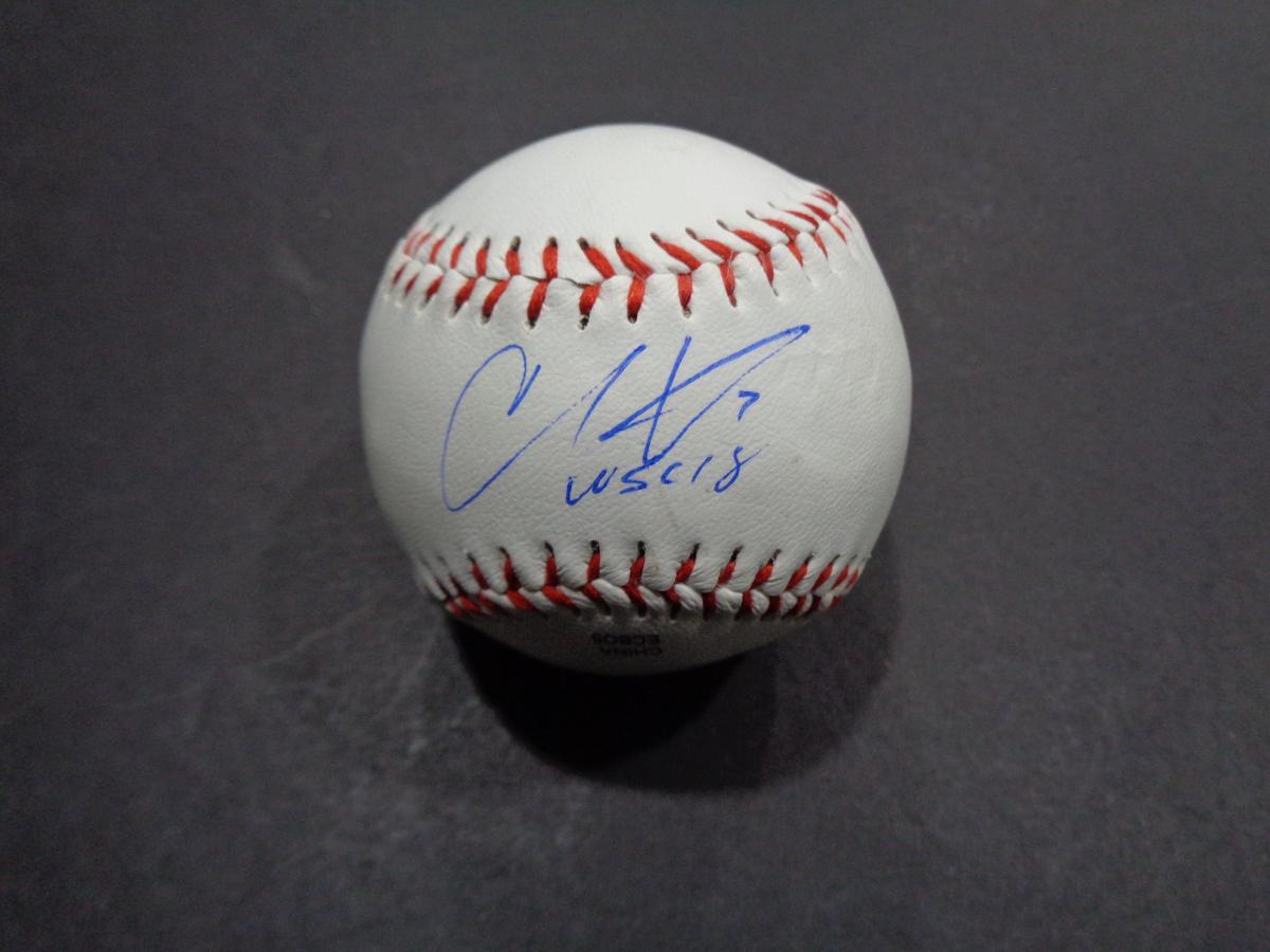 Christian Vazquez Boston Red Sox Autographed Rawlings Baseball Full Time coa