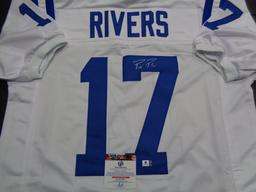 Phillip Rivers Indianapolis Colts Autographed Custom Football Jersey GA coa