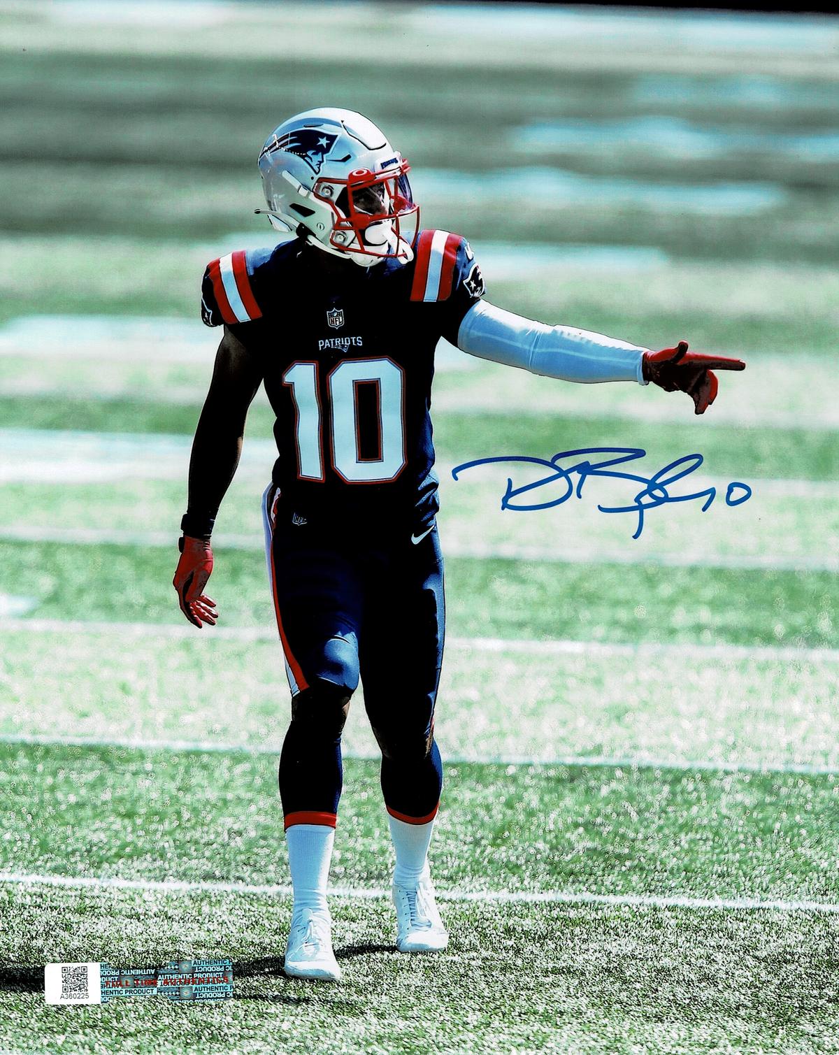 Damiere Byrd New England Patriots Autographed 8x10 Photo Full Time coa