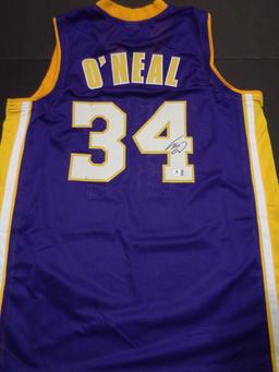 Shaquille O'Neal Los Angeles Lakers Custom Basketball Style Jersey GA coa