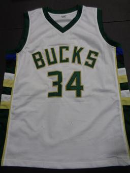 Giannis Antetokounmpo Milwaukee Bucks Custom Basketball Style Jersey GA coa