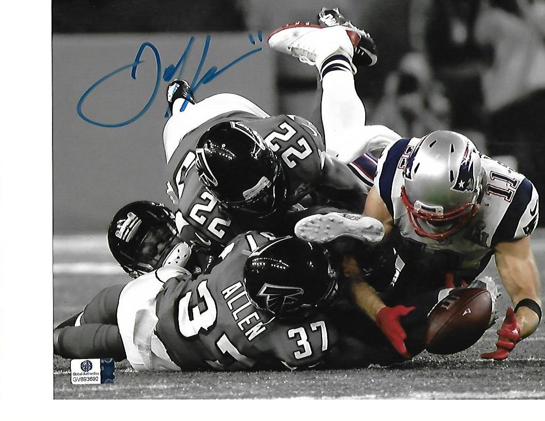 Julian Edelman New England Patriots Autographed 8x10 Photo GA coa