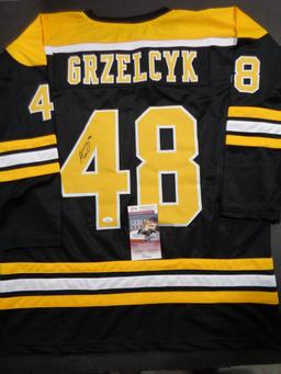 Matt Grzelcyk Boston Bruins Autographed Custom Hockey Jersey JSA W coa