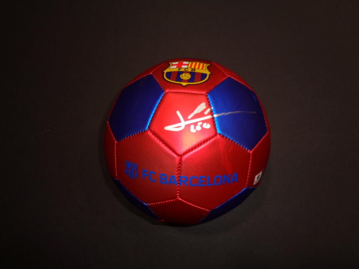 Lionel Messi F.C. Barcelona Autographed Nike Soccer Ball GA coa