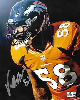 Von Miller Denver Broncos Autographed 8x10 Photo GA coa