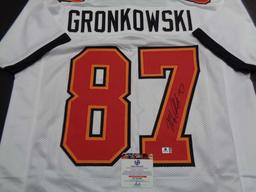 Rob Gronkowski Tampa Bay Buccaneers Autographed Custom Football Jersey GA coa