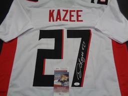 Damontae Kazee Atlanta Falcons Autographed Custom Football Jersey JSA W coa