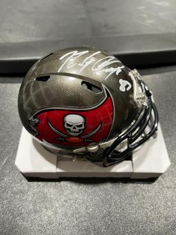 Rob Gronkowski Tampa Bay Buccaneers Autographed Riddell Mini Helmet GA coa