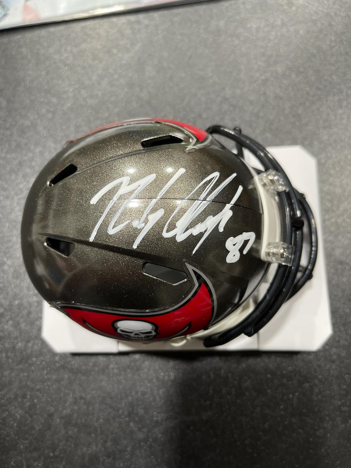 Rob Gronkowski Tampa Bay Buccaneers Autographed Riddell Mini Helmet GA coa