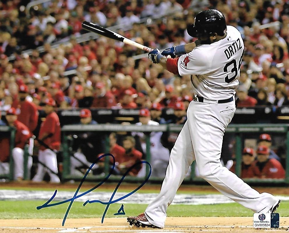 David Ortiz Boston Red Sox Autographed 8x10 Photo GA coa