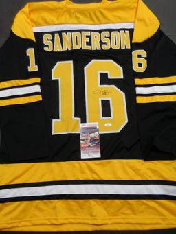 Derek Sanderson Boston Bruins Autographed Custom Hockey Style Jersey JSA coa