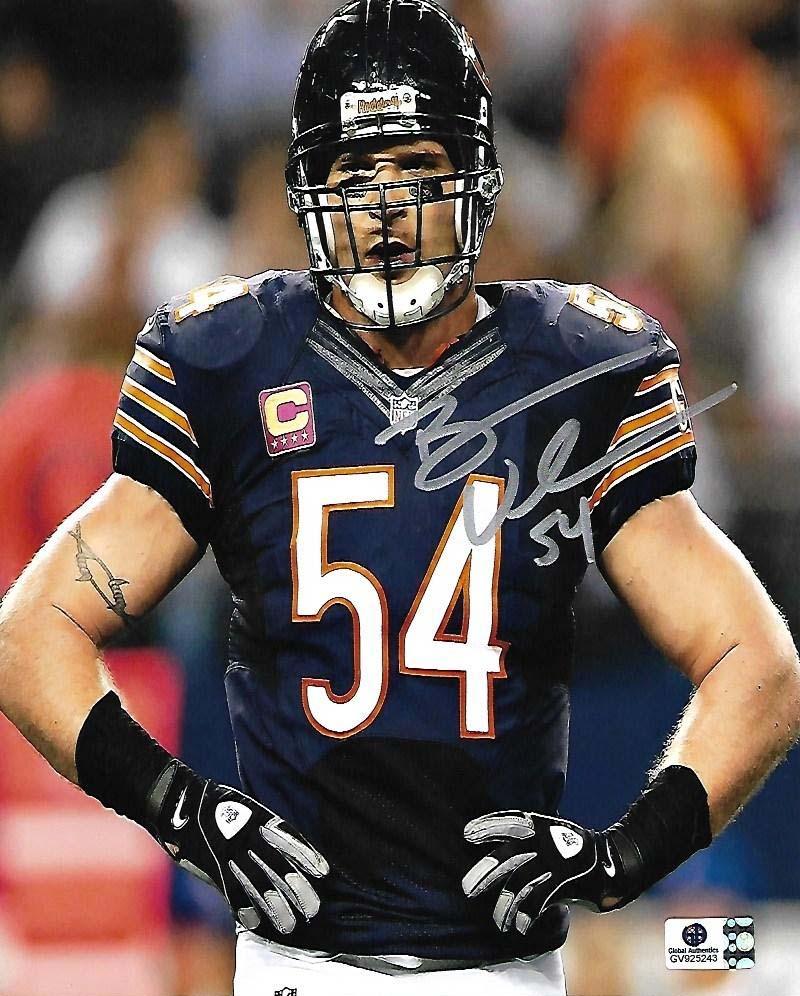 Brian Urlacher Chicago Bears Autographed 8x10 Photo GA coa