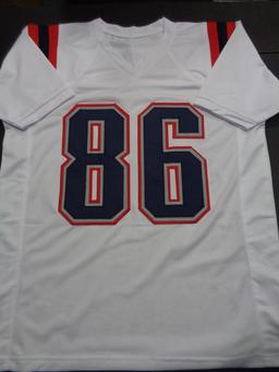 Devin Asiasi New England Patriots Autographed Custom Football Jersey JSA W coa