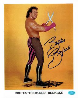 Brutus "The Barber" Beefcake WWF/WWE Autographed 8x10 Photo Full Time coa v2