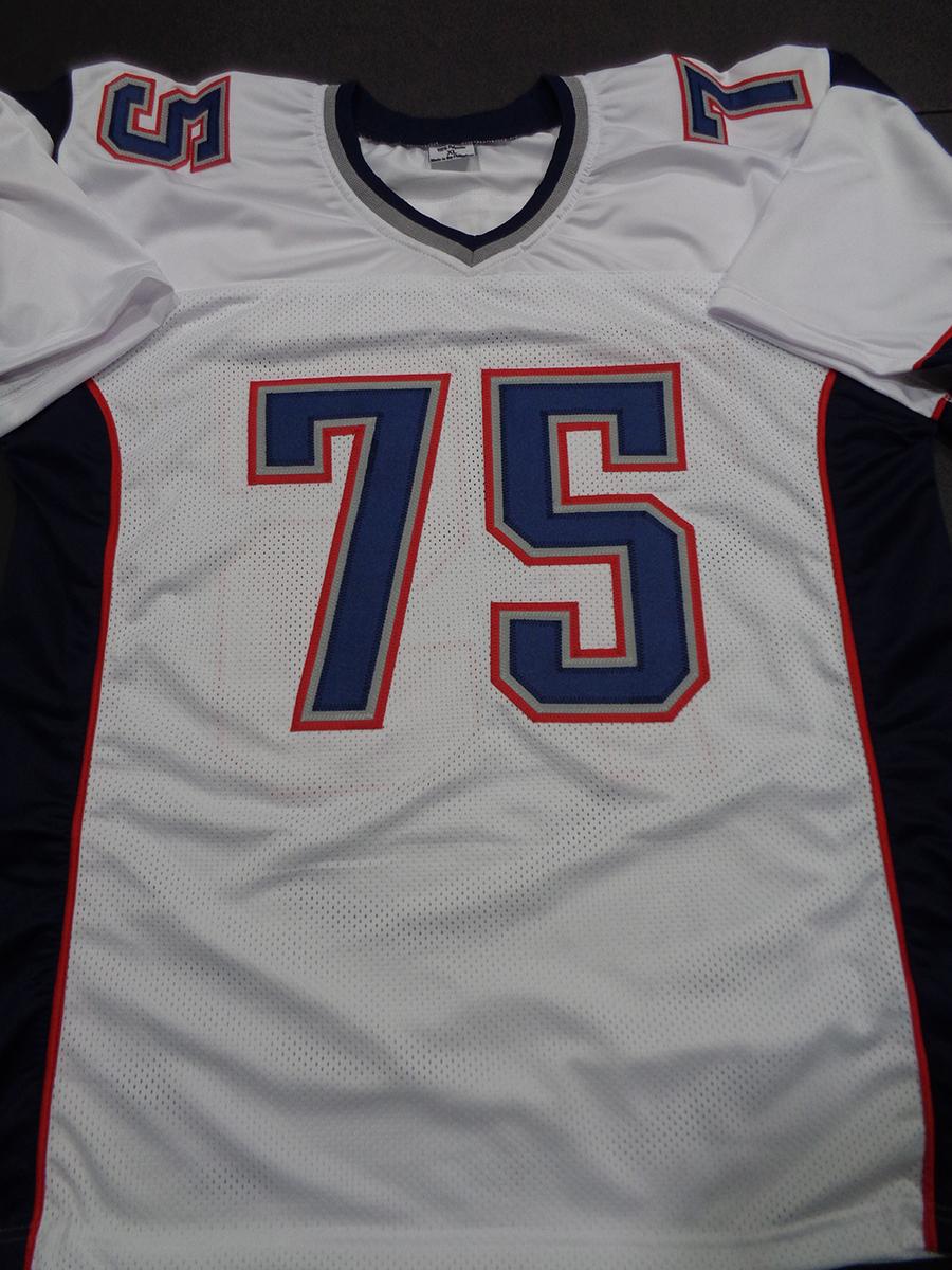 Vince Wilfork New England Patriots Autographed Custom Football Jersey GA coa