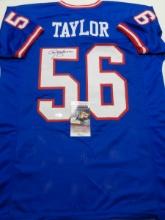 Lawrence Taylor New York Giants Autographed Custom Football Jersey JSA W coa