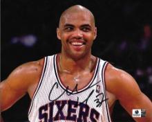 Charles Barkley Philadelphia 76ers Autographed 8x10 Photo GA coa