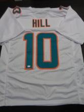Tyreek Hill Miami Dolphins Autographed Custom Football Jersey GA coa