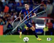 Robert Lewandowski FC Barcelona Autographed 8x10 Photo GA coa