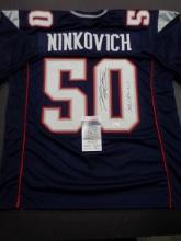 Rob Ninkovich New England Patriots Autographed Custom Football Jersey JSA W coa