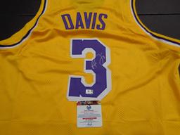 Anthony Davis Los Angeles Lakers Autographed Custom Basketball Jersey GA coa