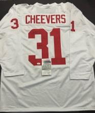 Gerry Cheevers Team Canada Autographed & Inscribed Custom Hockey Jersey JSA W coa