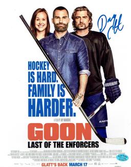 Doug Smith Author of The Goon Doug Glatt Autographed Easton Hockey Blade & Photo Full Time coa