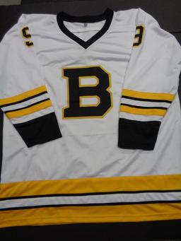 Johnny Bucyk Boston Bruins Autographed & Inscribed Custom Hockey Jersey JSA W coa