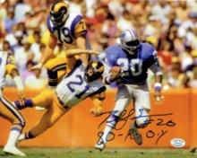 Billy Sims Detroit Lions Autographed & Inscribed 8x10 Photo Full Time coa