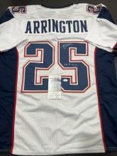 Kyle Arrington New England Patriots Autographed & Inscribed Custom Football Jersey JSA W coa