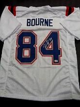 Kendrick Bourne New England Patriots Autographed Custom Football Jersey Beckett Hologram