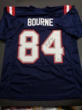 Kendrick Bourne New England Patriots Autographed Custom Football Jersey Beckett Hologram