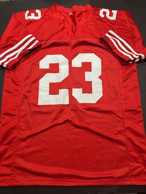 Christian McCaffery San Francisco 49ers Autographed Custom Football Jersey GA coa [SEE DESCR.]